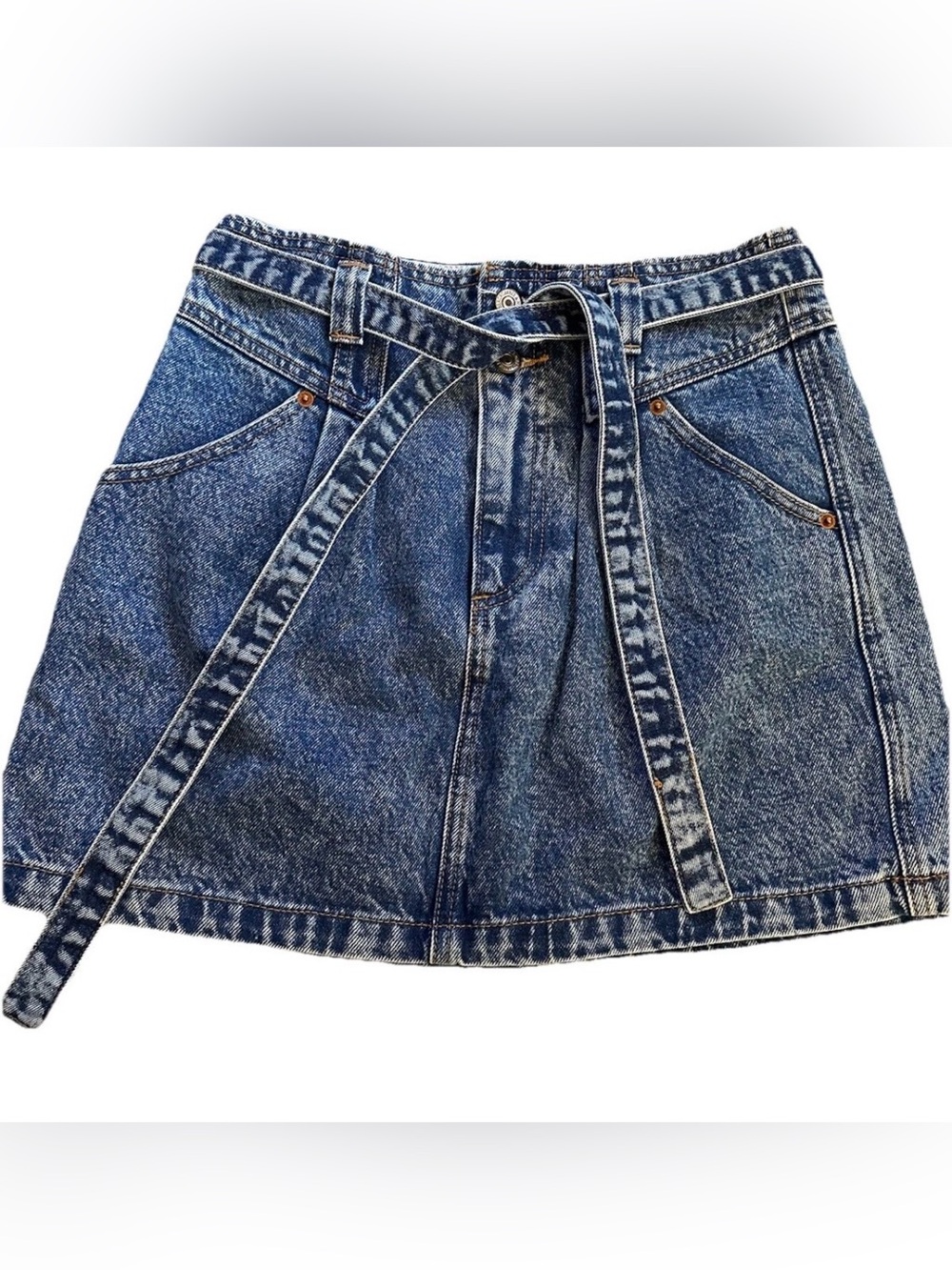 Abercrombie denim natural rise mini skirt size 28/6